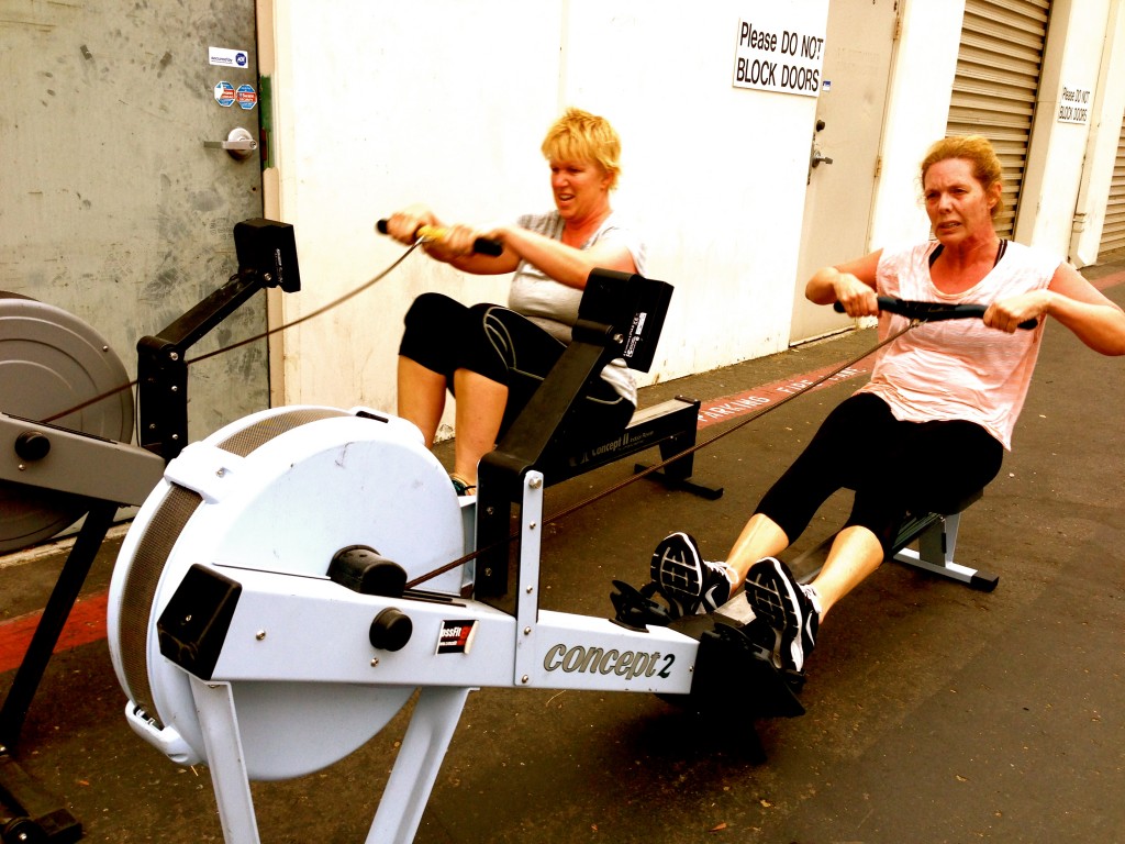 Laura and Leigh on the rowers.